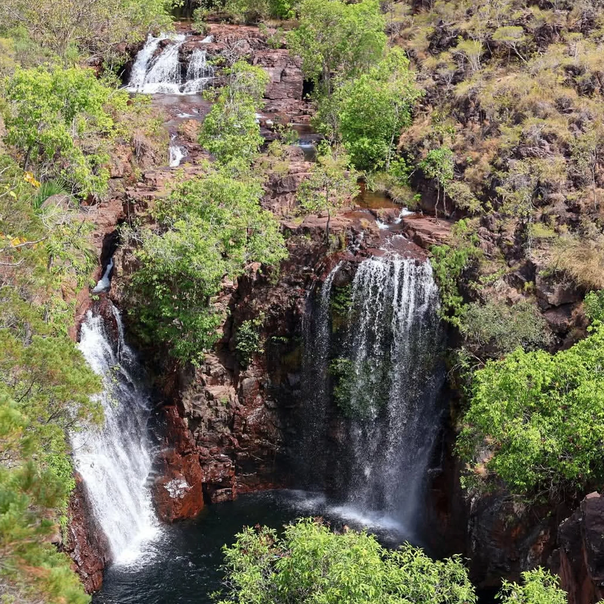 litchfield national park waterfall scene